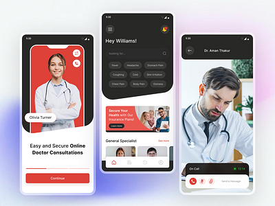 Healthcare App | UI/UX Design app branding design doctor drconsultation figma graphic design healthcare healthcareapp illustration medical medicalapp modernui ui uidesign userexperience ux uxdesign vector