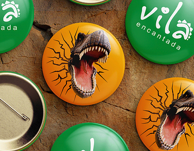 Selo especial 10 anos | Vila Encantada dinossaur graphic design logo logo design