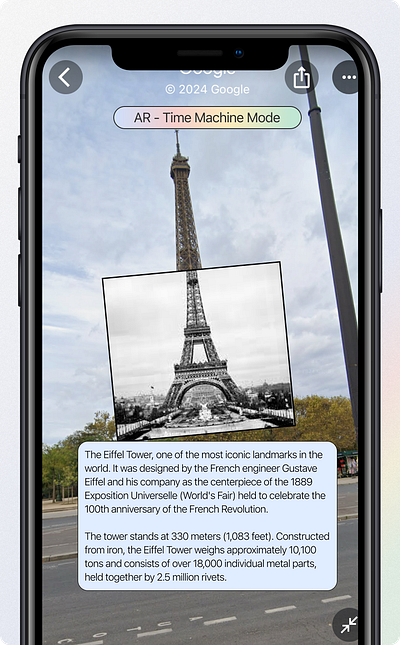 Google Maps - AR Time Machine app design product design product designer ui uxdesign