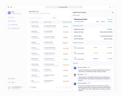 Appointment Detail Modal ai design ai saas branding design illustration investment logo minimal mobile ui saas app saas design saas webapp ui uiux uxdesign