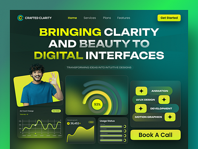 Crafted Clarity - Digital Agency Website agency agency ui design agency website agency website design branding company creative creative agency creative direction design digital agency landing page portfolio studio ui web web design webdesign website website design