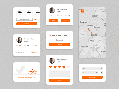 Taxi Booking App booking driver elements mobile app taxi ui ux web design