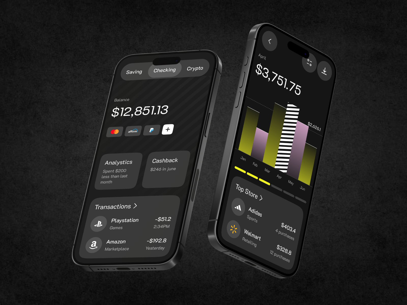 Example of Fintech & Healthcare App UI Design