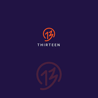 13 Thirteen Logo 13 logo logo logo design logo idea logos mark logo number logo text logo thirteen logo typography logo