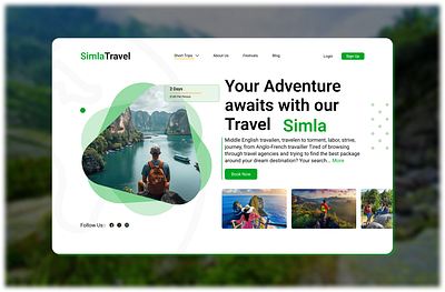 Travel landing page color creativelandingpage tours travel ui uidesigner uiux ux uxdesigner webdesign