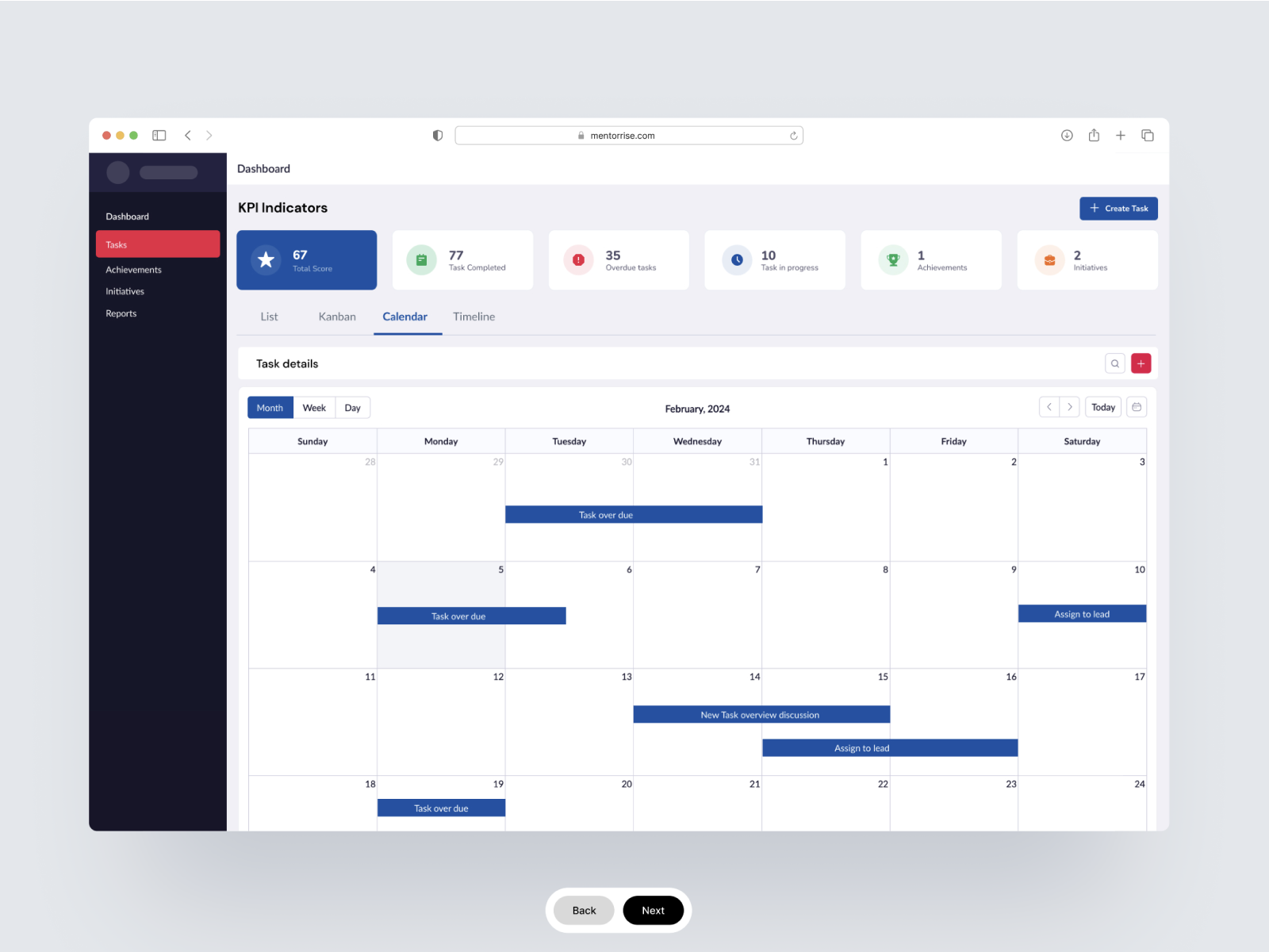 Calendar Dashboard UI by Naveen M on Dribbble