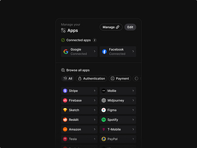 App Drawer for a SaaS tool 🪄 design product design ui