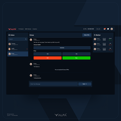 💼 ALFA+ Inbox UI Design chat crypto message dark mode inbox inbox ui light mode message trading ui ui chat