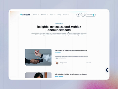 Mahjoz - Services Management (Blog) animated blog elements article layout design blog content presentation blog navigation ui blog post details blog typography design blog uiux design content management design engaging blog layout feature articles design george samuel design interactive blog design mahjoz blog design professional blog design readable content design saas blog design seamless blog experience service management articles service management insights user friendly blog design