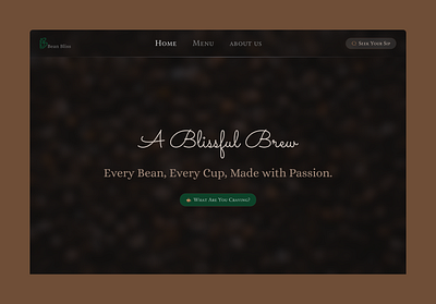 The Bliss Cafe cafe coffeeshop design ui uidesign uiux website website design