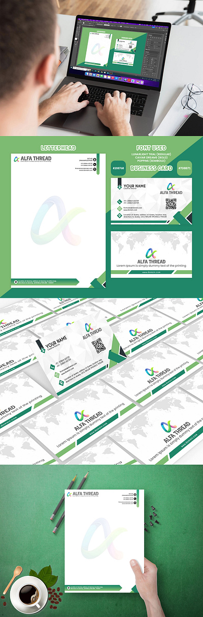 Modern Professional Letterhead & business card Design artwork branding creative creativity design graphic design il illustration logo ui