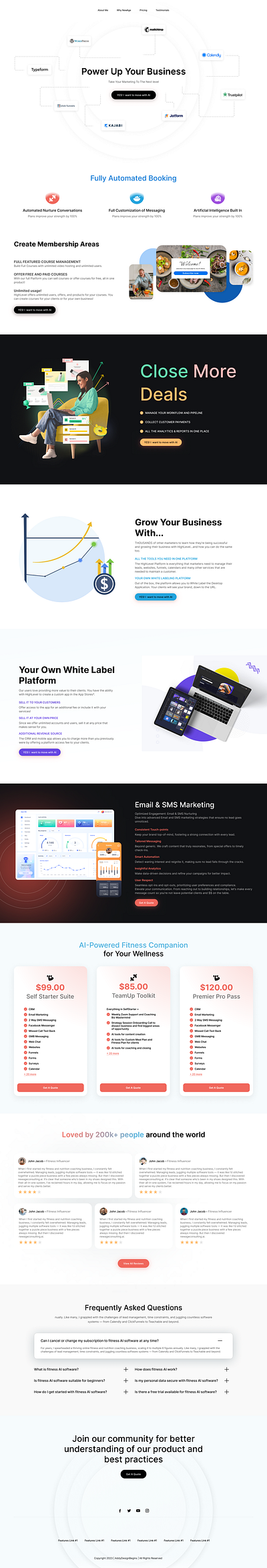 Design Inspiration - Landing page (GO High Level) addydesignbegins creativedesign designinspiration designtrends digitaldesign gohighlevel gohighlevel landing page landing page inspiration landingpagedesign moderndesign uiuxdesign webdesign