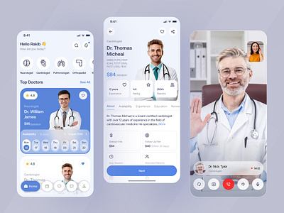 Healthcare App android app design apps doctor app doctor appointment app doctor booking app health care app healthcare ios ios app design medical app mobile app online doctor app online doctor booking ui uiux ux