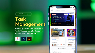 Task Management - UI/UX Casestudy casestudy figma hr management mobile application photoshop product designer task ui ux visual design