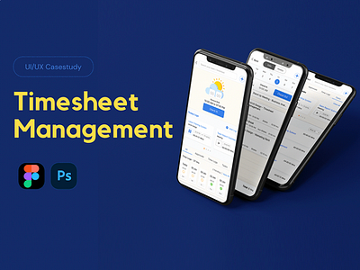 Timesheet Management -UI/UX Casestudy application behance designer figma hr management mobile product design project prototype tasks timesheet tracking ui usability ux wireframe zoho