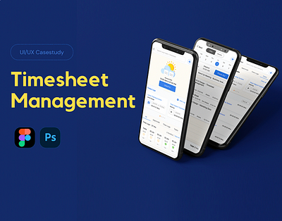 Timesheet Management -UI/UX Casestudy application behance designer figma hr management mobile product design project prototype tasks timesheet tracking ui usability ux wireframe zoho