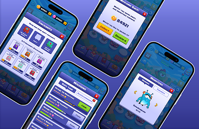 Merge Monsters Game Ui Design game gameui mobilegame ui ux