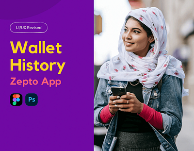 Wallet History - Zepto App - - UI/UX Casestudy app casestudy designer finance mobile product prototype transaction ui ux wallet wireframe zepto