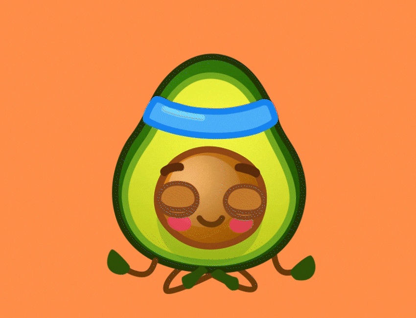 Meditating avocado animated animation avocado crypto emoji emojis meme memecoin stickers telegram token vegetabe veggie web3