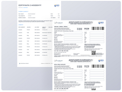 Car Insurance Certificate for RKS kosova ui