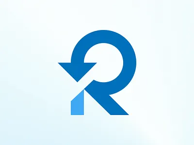 Letter R + Arrow Logomark abstract arrow bold circle clean cycle design exchange letter r logo logo design minimalist recycle reload rotate rotation simple spin turn