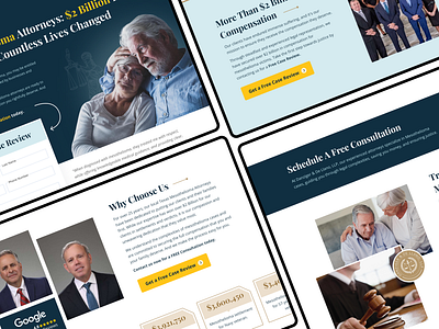 Conversion-Focused Legal Design for Asbestos Claims conversion optimization design figma landing page lead generation ui unbounce web design webflow