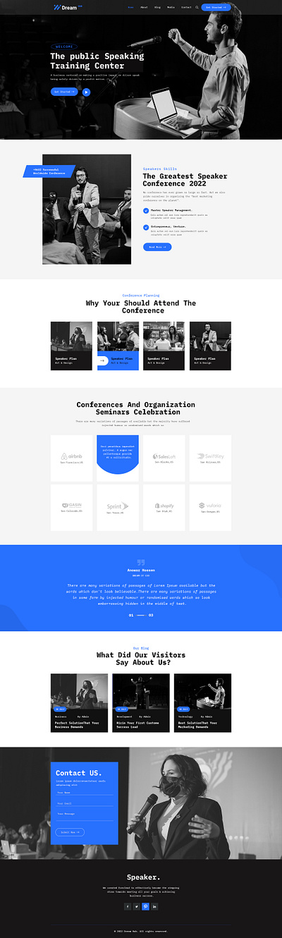 DreamHub Public Speaker HTML5 Template