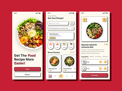 Neo Brutalism Food App UI concept design delivery food app modern design neu brutalism trends2024 uiux 024 vibrant app