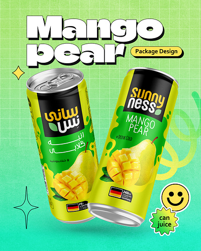 Mango Pear Juice branding design graphic design illustration typography vector