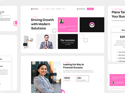 Business Management Landing Page Design businessmanagement businesssolutions dribbble landingpage responsivedesign uiux design webdesign webdesigninspiration