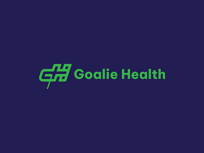 Goalie Health brand branding g graphic design h health hockey letter logo logotype plus sport