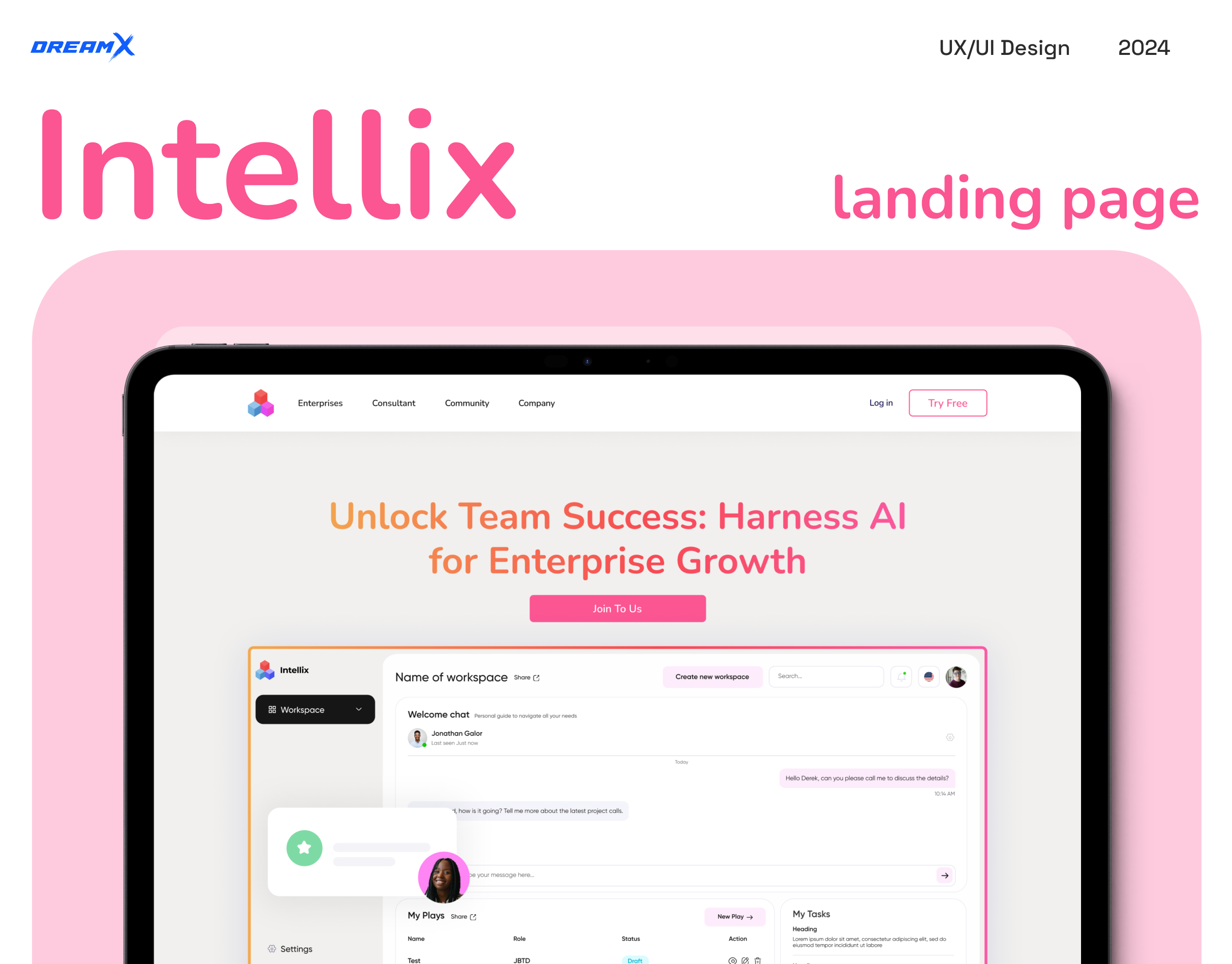 Landing Page Design - Intellix design figma landing landing page ui user experience user interface ux uxui web design
