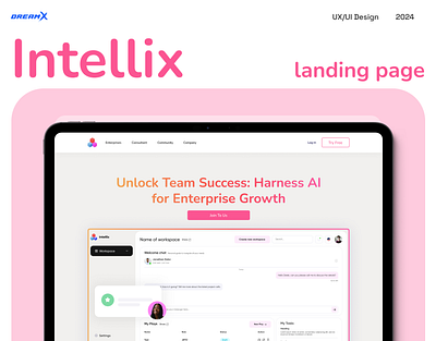 Landing Page Design - Intellix design figma landing landing page ui user experience user interface ux uxui web design