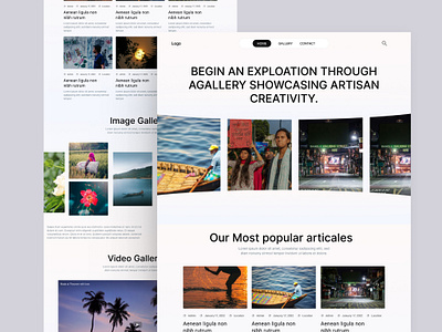 gallery landing page clean design cool design gallery image landing landing page soft design ui ui design video web web design website