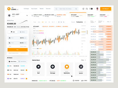 Exchange Design / Marketplace bitcoin crypto crypto exchange crypto web dashboard exchange exchange design trust wallet website