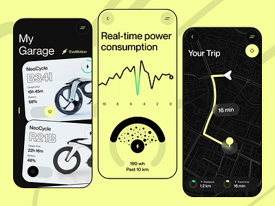 Smart Bike - Mobile App app bicycle bike biking crm cycling cyclist lock mobile route saas smart tracker ui ux wheels