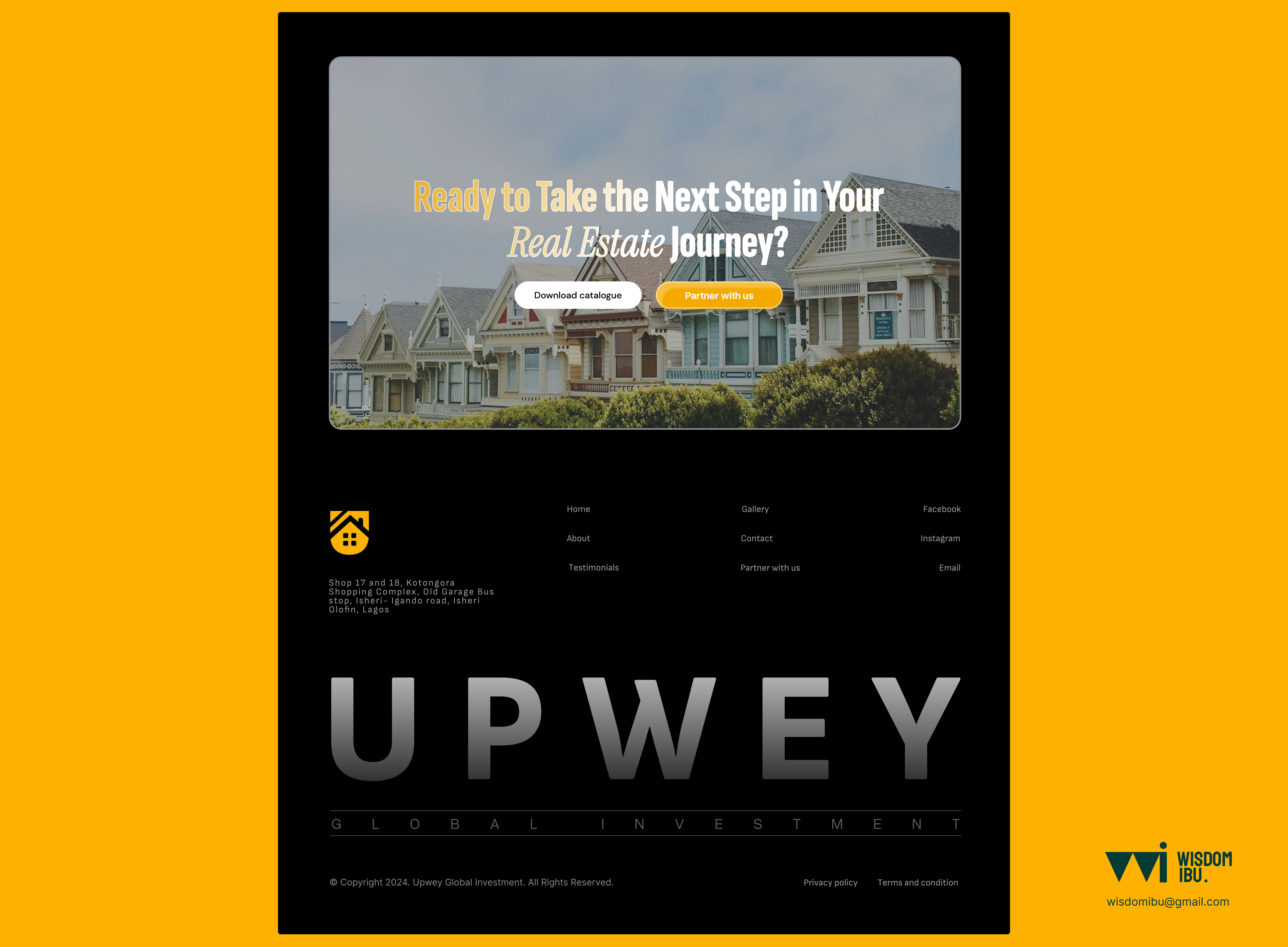 Footer UI Design (Real Estate Landing Page) landingpage productdesign ui uiux uiuxdesign userexperiencedesign userinteface ux webdesign websitedesign