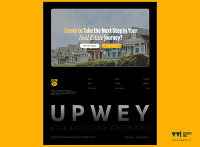 Footer UI Design (Real Estate Landing Page) landingpage productdesign ui uiux uiuxdesign userexperiencedesign userinteface ux webdesign websitedesign