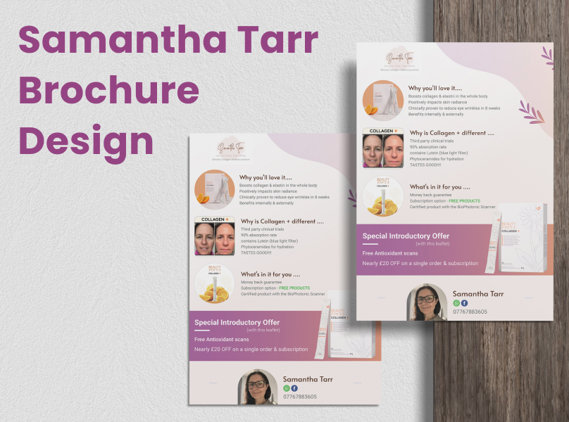 Samantha Tarr Brochure Design graphic design ui