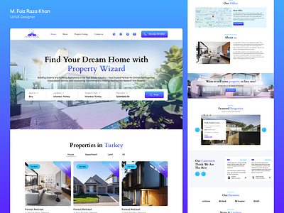 Property Wizzard Website design landing page product design property finder property website ui ui design ux ux design web design