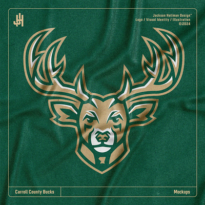 Carroll County Bucks Mockups animal animal logo brand identity branding lacrosse logo logo design mascot mascot logo sport sports sports branding sports design sports logo visual identity visual identity design