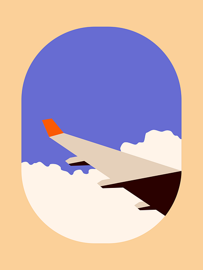 to the moon adobe illustrator adventure aeroplane airplane illustration minimal travel vector