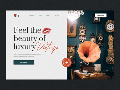 🖼️ E-commerce Website for Vintage Shop | Hyperactive art art work color creative design e commerce graphic design header homepage hyperactive logo luxury platform product design shop style ui ux vintage web design