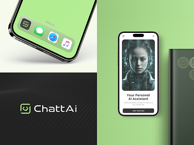 ChatAi Logo Design ai artificial intelligent artificial logo brand identity branding chat chatbot chatting communication hexagon logo logo design logo mark message minimalist robot software logo symbol tech logo technology logo