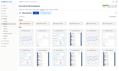 Document Files and Folders design profit.co ui ux