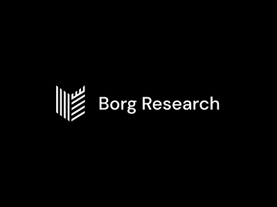 Borg Research & Borg Security – Sharp Vector Logo + Branding advertising and black bnw branding clean design figma flat light logo modern sharp vector white