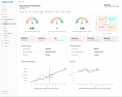 EVM Dashboard design evm project ui ux