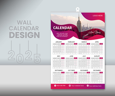 wall calender design calendar corporate creative design graphic design illustration modern vector wall