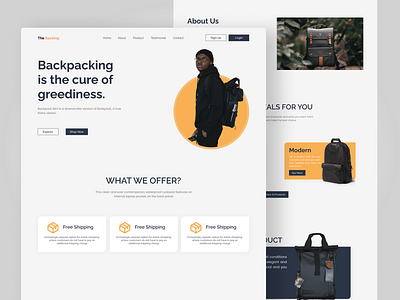 The Backing - Landing Page app landing page ui ui ux