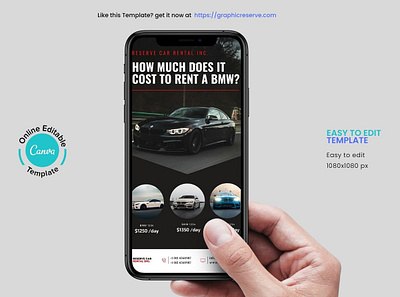 Care Rental Facebook Instagram Story Canva Design canva instagram story car rental banner car rental digital marketing ad car rental facebook story car rental instagram story car rental social media banner car rental social media post luxury car rental luxury car rental advertisement